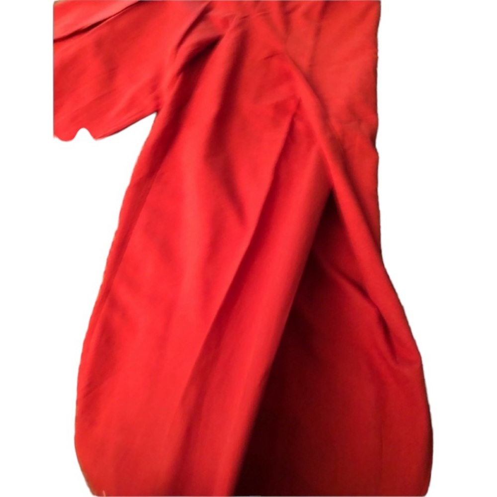 CALI 1850 large red linen look wide slit leg pant wrap effect NWOT - Picture 15 of 16